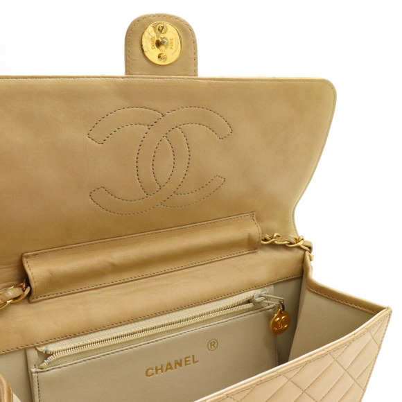 Chanel Matelasse Coco Mark Chain Semi-Shoulder Lambskin Beige Gold - Picture 6 of 8